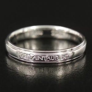 $3500 / NEW / Yves Saint Laurent Platinum Band / Size 10.25 US